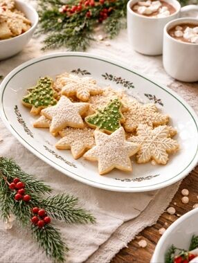 Corelle Holly Days Oval Platter 12” VTG Christmas Serving Tray Green Rim Corning